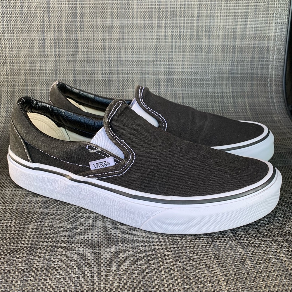 Vans Slip-On Sneakers in Black and White